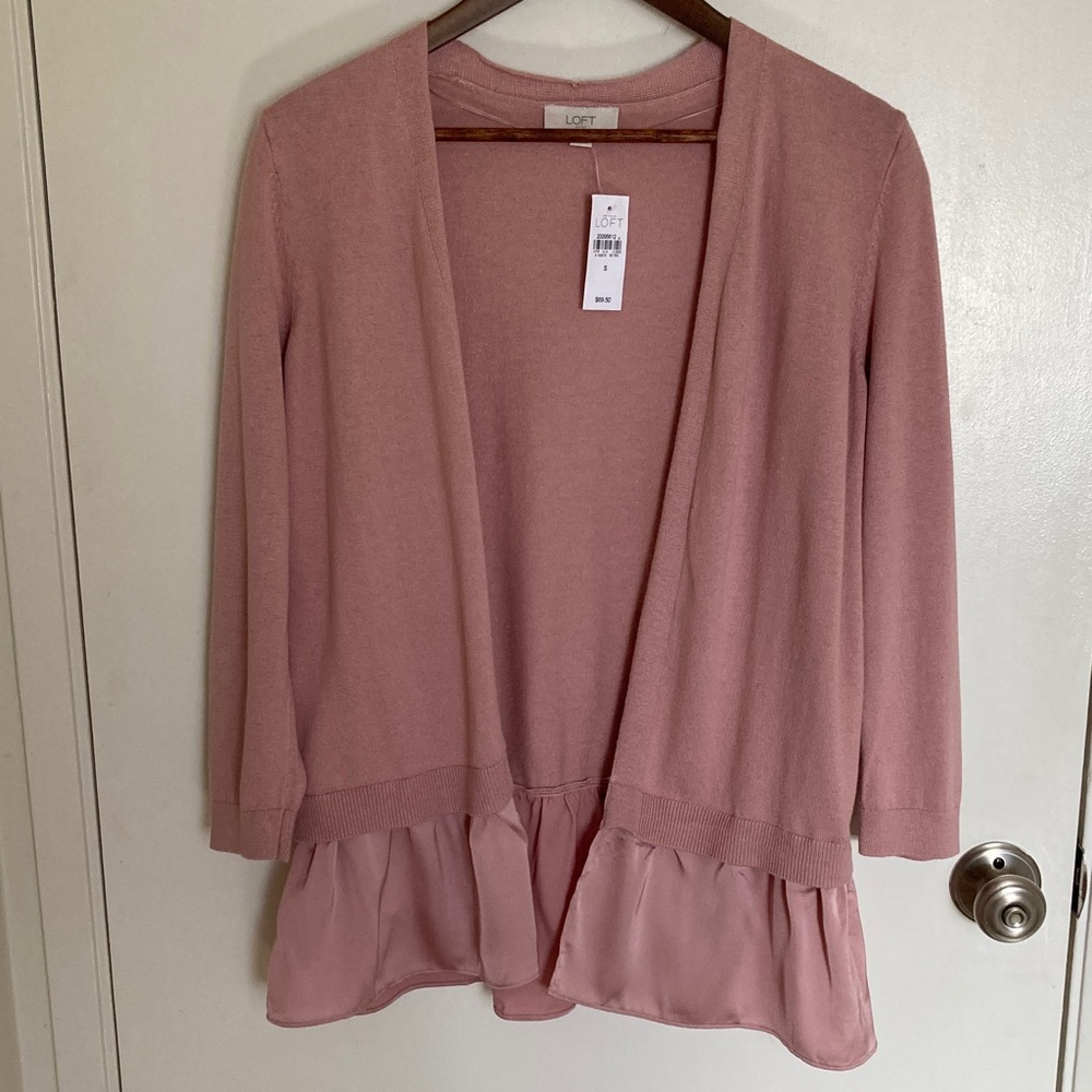 NWT LOFT outlet Dusty Rose Women's Cardigan